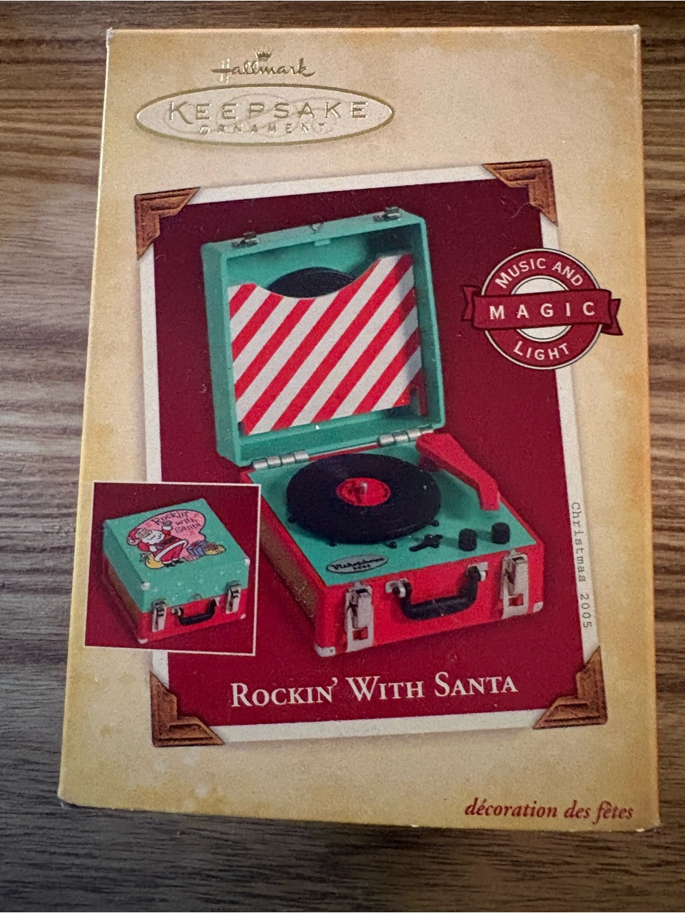 Hallmark Keepsake Rockin' With Santa Ornament - Red, Green & White